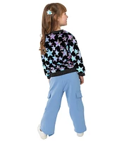 Girls Like Us Little Girls 4-6X Long Sleeve Sequin-Embellished Star-Printed Sweatshirt & Solid Pant Set