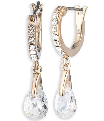 Givenchy Crystal 12mm Hoop Drop Earrings