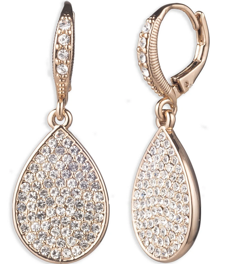 Givenchy Crystal Pave Pear Drop Earrings