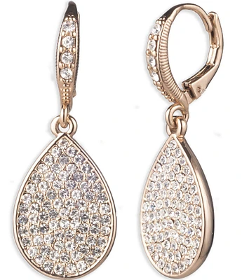 Givenchy Crystal Pave Pear Drop Earrings