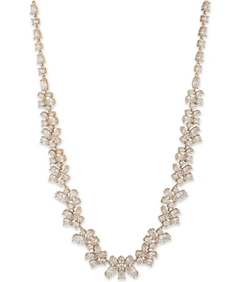 Givenchy Gold Tone Crystal Collar Necklace