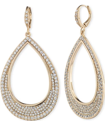 Givenchy Crystal Large Open Teardrop Orbital Drop Earrings
