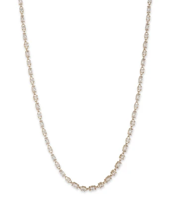 Givenchy Gold Tone Crystal Tennis Collar Necklace