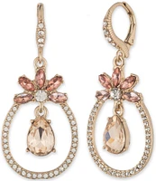 Givenchy Gold Tone Peach Orbital Drop Earrings