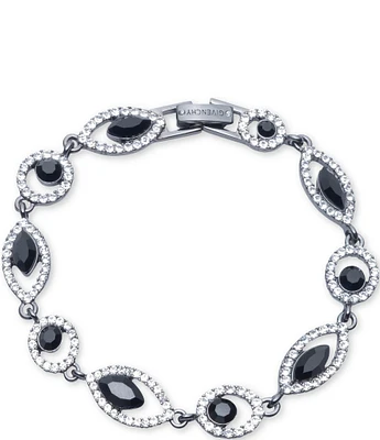 Givenchy Hematite Tone Jet Stone Flex Line Bracelet