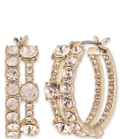 Givenchy Pave Hoop Earrings