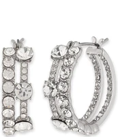 Givenchy Pave Hoop Earrings