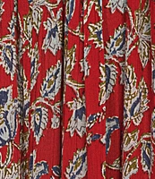Go Softly Paisley Print Short Sleeve V-Neck Zip-Front Patio Dress
