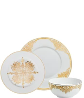 Godinger 20th Century Baroque Bone China 12-Piece Dinnerware Set