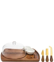 Godinger 7-Piece Acacia Cheeseboard with Knives