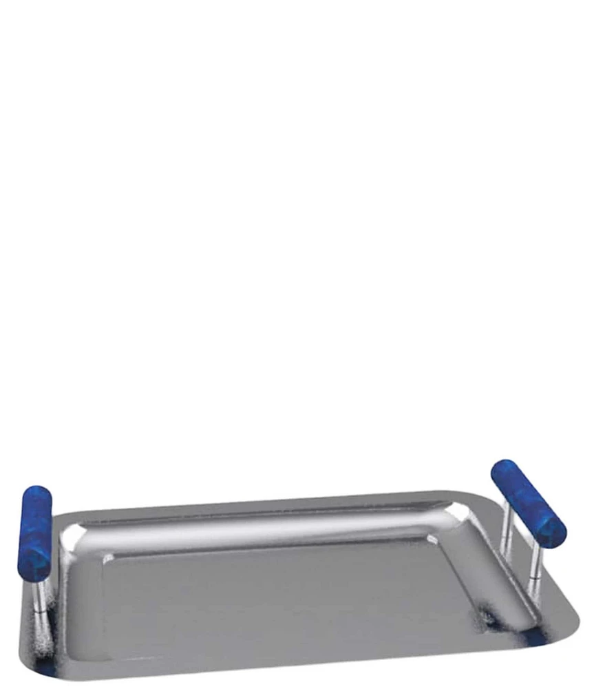 Godinger Azure Collection Rectangular Bar Tray, 18#double;