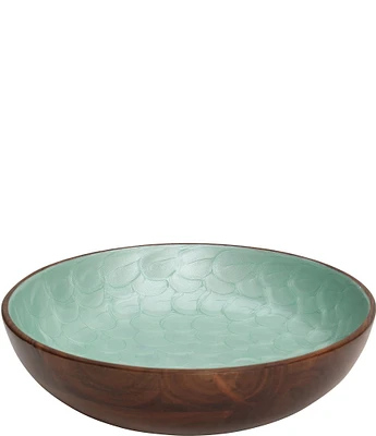 Godinger Capri Wood Serving Bowl, 12#double;