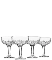 Godinger Dublin Champagne Coupe Crystal Glass, Set of 4