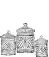 Godinger Dublin Crystal Canisters, Set of 3