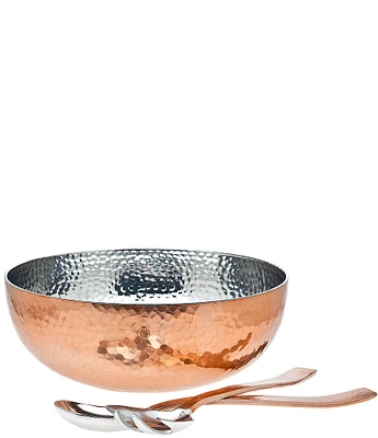 Godinger Hammered Copper Salad Set