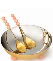 Godinger Hyaline Collection Footed Salad Bowl, 12#double;