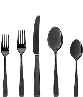 Godinger Ingot Black 20-Piece Stainless Steel Flatware Set, Service for 4