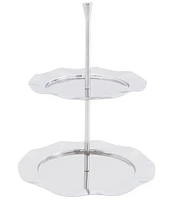 Godinger Lilliput 2-Tier Stainless Server, 10#double;