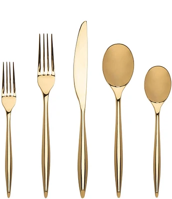 Godinger Milano Gold 20-Piece Stainless Steel Flatware Set, Service for 4