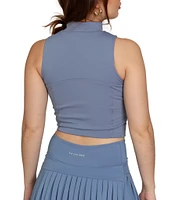 GOLD HINGE Day To Night Quarter-Zip Sleeveless Top