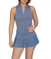 GOLD HINGE Day To Night Quarter-Zip Sleeveless Top