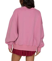 GOLD HINGE GH Embroidered Crew Neck Long Sleeve Sweater