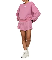 GOLD HINGE GH Embroidered Crew Neck Long Sleeve Sweater