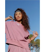 GOLD HINGE GH Embroidered Crew Neck Long Sleeve Sweater