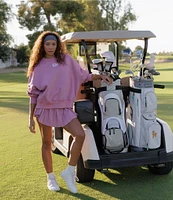 GOLD HINGE High Waist Tiered Pleated Tennis Shirt