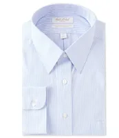 Gold Label Roundtree & Yorke Full-Fit Non-Iron Point-Collar Striped Dress Shirt