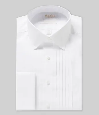Gold Label Roundtree & Yorke Full-Fit Non-Iron Spread-Collar French Cuff Tuxedo Dress Shirt