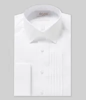 Gold Label Roundtree & Yorke Full-Fit Non-Iron Spread-Collar French Cuff Tuxedo Dress Shirt