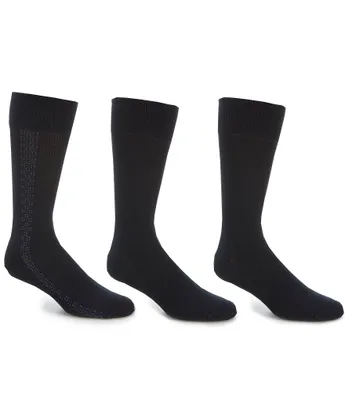 Gold Label Roundtree & Yorke Assorted Pattern & Solid Crew Socks 3-Pack