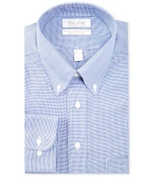 Gold Label Roundtree & Yorke Big & Tall Non-Iron Button-Down Collar Houndstooth Dress Shirt
