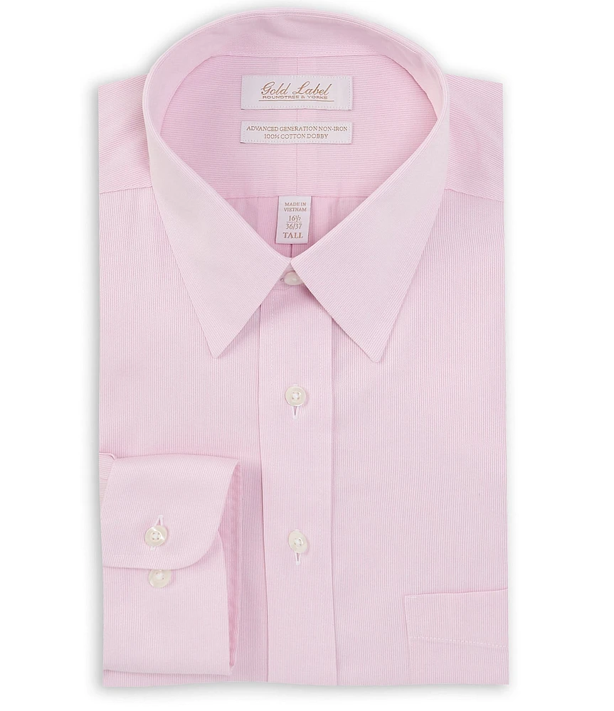 Gold Label Roundtree & Yorke Big & Tall Non-Iron Point Collar Dress Shirt
