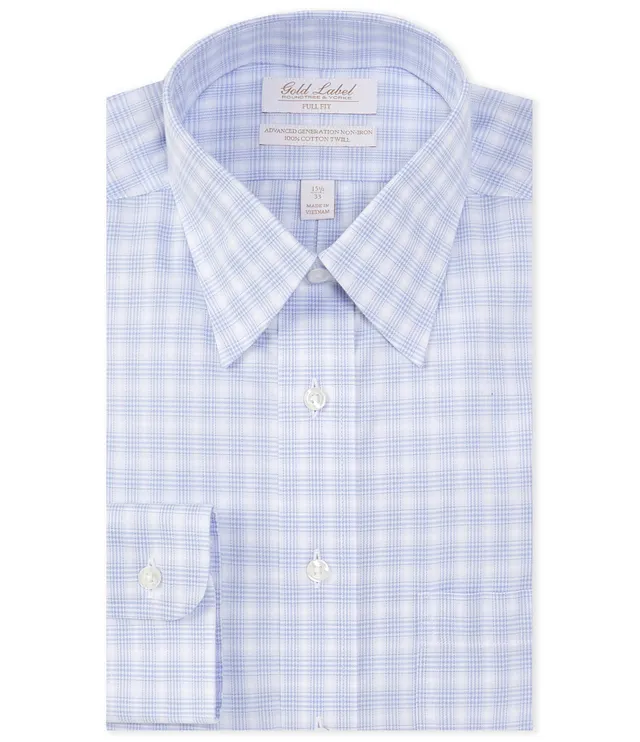 Roundtree & Yorke Gold Label Roundtree & Yorke Full-Fit Non-Iron Spread  Collar Solid Dress Shirt