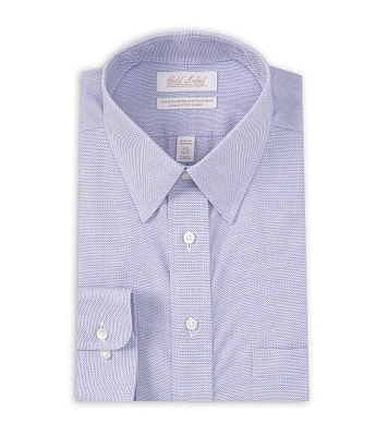 Gold Label Roundtree & Yorke Big Tall Full Fit Non-Iron Point Collar Textured Dobby Dress Shirt