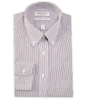 Gold Label Roundtree & Yorke Big & Tall Non-Iron Button-Down Stripe Tall Slim Dress Shirt