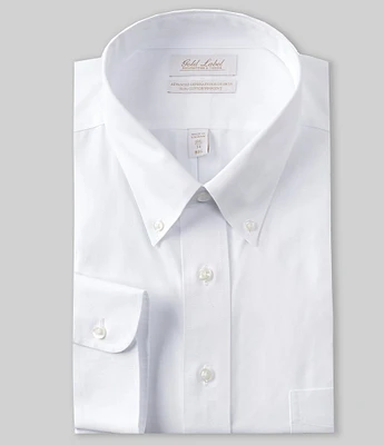 Gold Label Roundtree & Yorke Big & Tall Non-Iron Fitted Button Down Collar Solid Dress Shirt