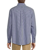Gold Label Roundtree & Yorke Big & Tall Non-Iron Long Sleeve Small Checked Print Sport Shirt