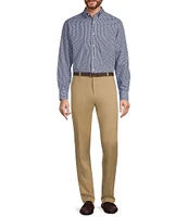 Gold Label Roundtree & Yorke Big & Tall Non-Iron Long Sleeve Small Checked Print Sport Shirt