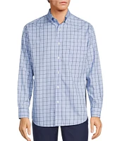 Gold Label Roundtree & Yorke Big & Tall Non-Iron Long Sleeve Windowpane Sport Shirt