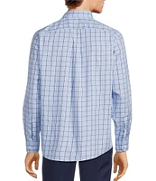 Gold Label Roundtree & Yorke Big & Tall Non-Iron Long Sleeve Windowpane Sport Shirt