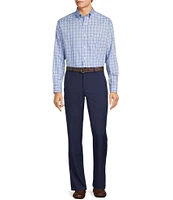 Gold Label Roundtree & Yorke Big & Tall Non-Iron Long Sleeve Windowpane Sport Shirt