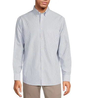 Gold Label Roundtree & Yorke Big & Tall Non-Iron Pinstripe Sport Shirt