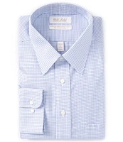 Gold Label Roundtree & Yorke Big & Tall Non-Iron Point Collar Grid Dobby Dress Shirt