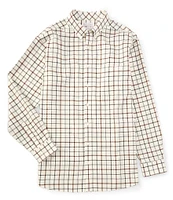 Gold Label Roundtree & Yorke Big & Tall Non-Iron Twill Long Sleeve Medium Grid Plaid Sport Shirt