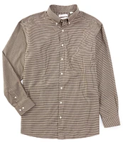 Gold Label Roundtree & Yorke Big & Tall Non-Iron Twill Long Sleeve Mini Check Sport Shirt