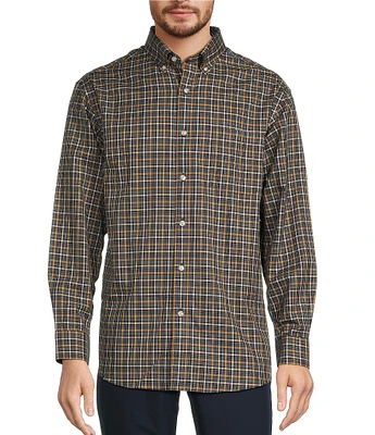 Gold Label Roundtree & Yorke Big & Tall Non-Iron Twill Long Sleeve Multi Check Sport Shirt