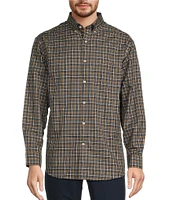 Gold Label Roundtree & Yorke Big & Tall Non-Iron Twill Long Sleeve Multi Check Sport Shirt